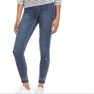 SPANX Distressed High Waist Ankle Denim Leggings